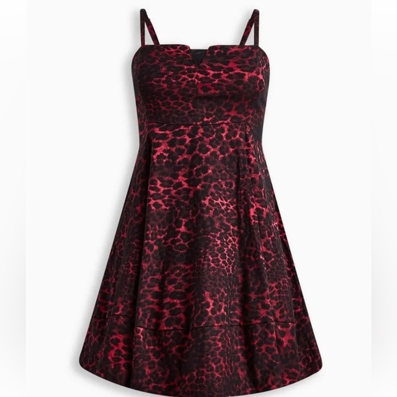 Betsy Johnson mini Babydoll Dress Pink Leopard - Picture 3 of 12